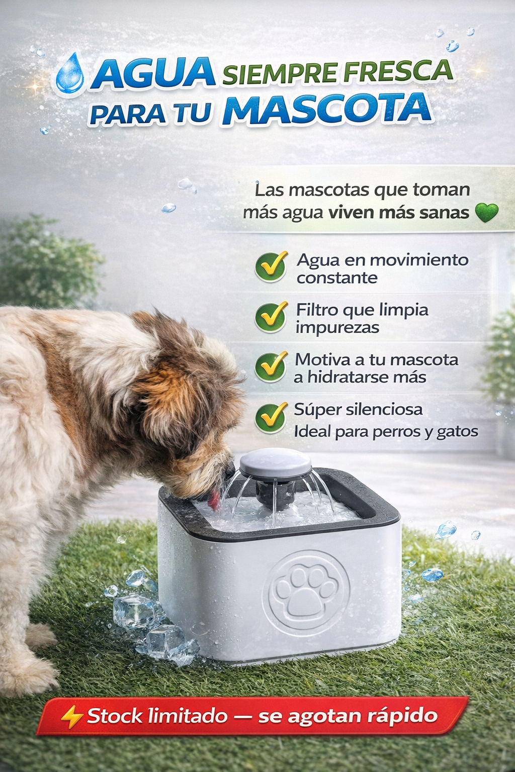 Fuente de Agua para Mascotas 2.5 L