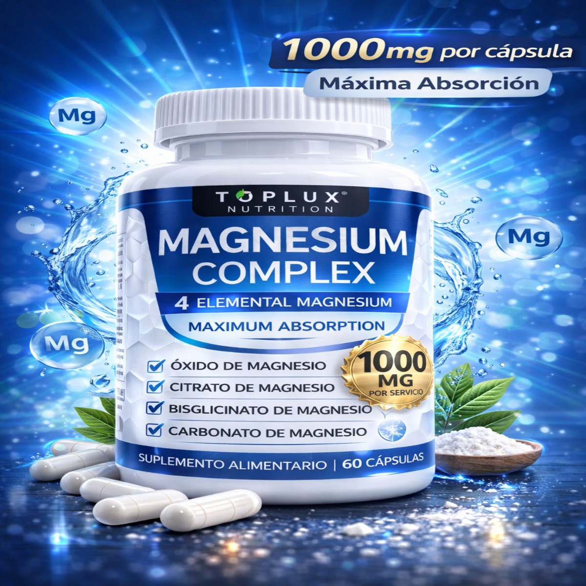 Magnesio Suplemento 8 Elemental
