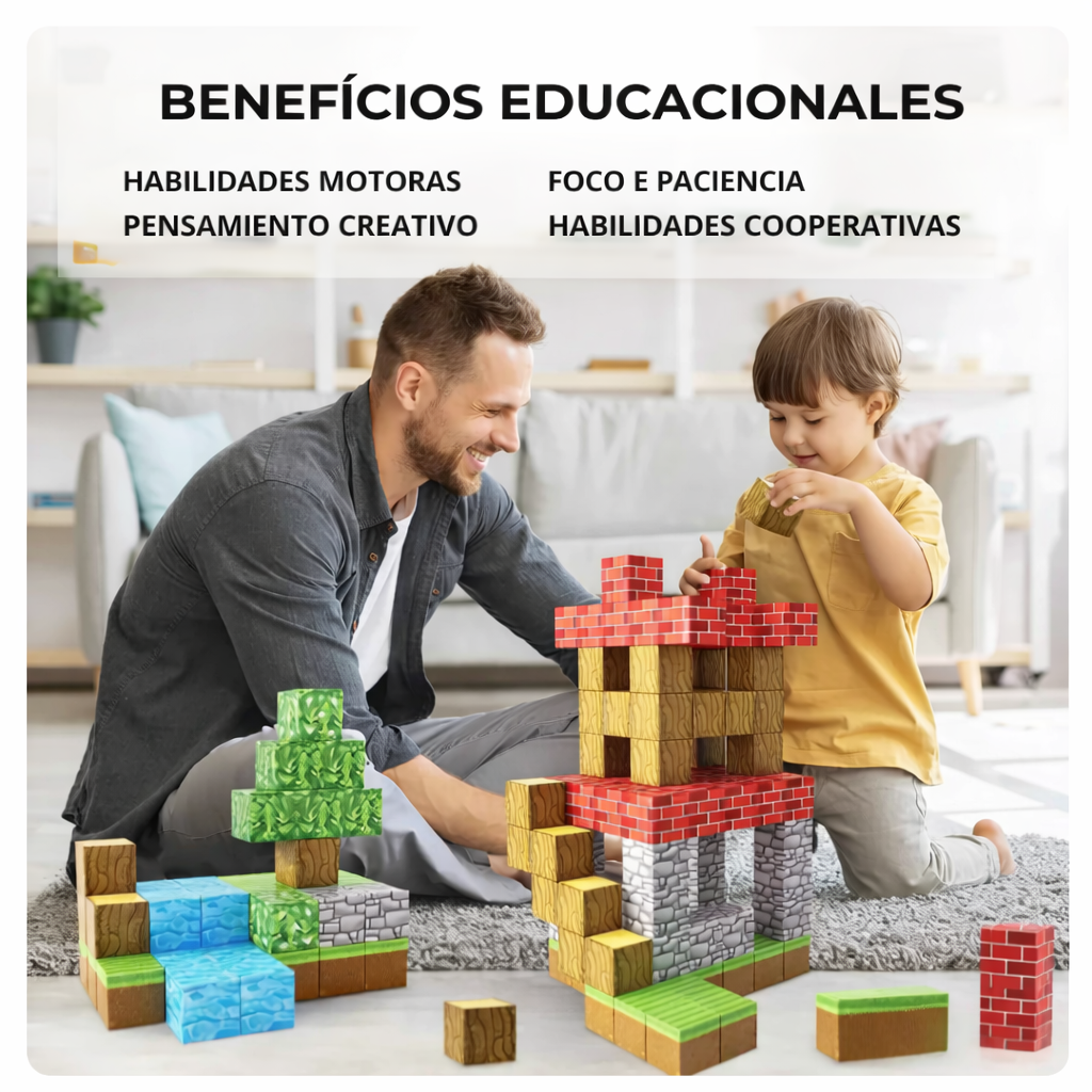Bloques Magnéticos de Construcción Tipo Minecraft 28 PIEZAS