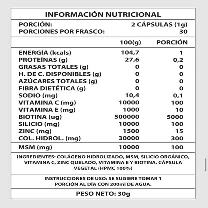 Biotina + Colágeno 1000MG