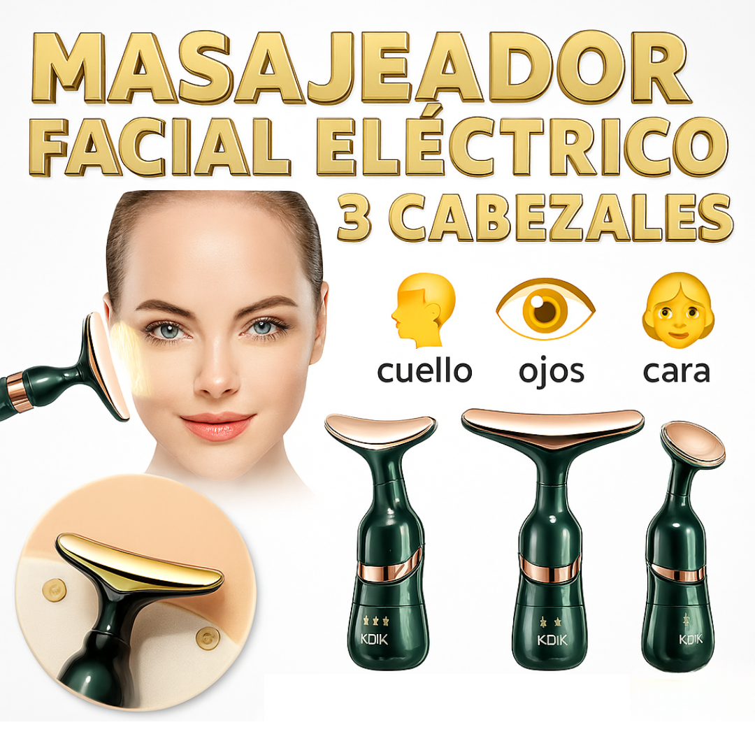 Masajeador Eléctrico Facial 3 en 1