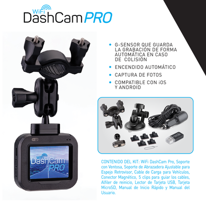 Wifi Dash Cam Pro Cámara para auto