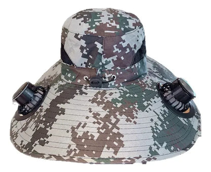 Sombrero Pescador con Ventilador Solar y USB