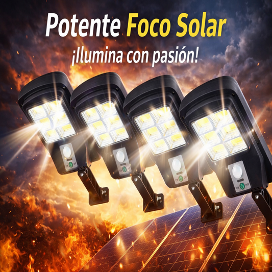4 Focos LED Solares con Sensor de Movimiento