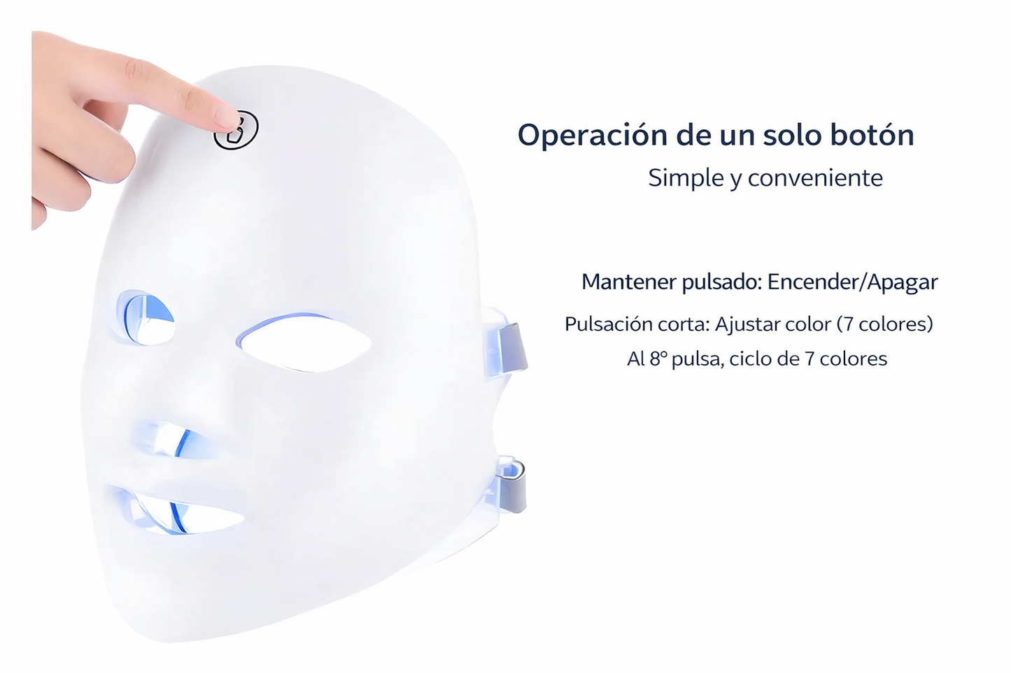 Máscara de Terapia de Luz LED 7 Colores