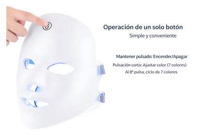 Máscara de Terapia de Luz LED 7 Colores