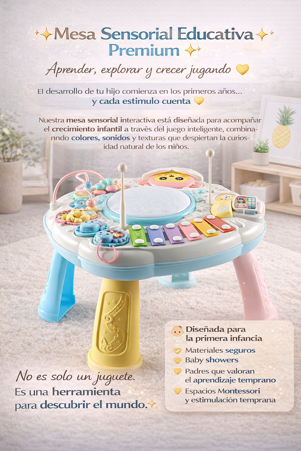 Mesa de Actividades Musicales para Bebés