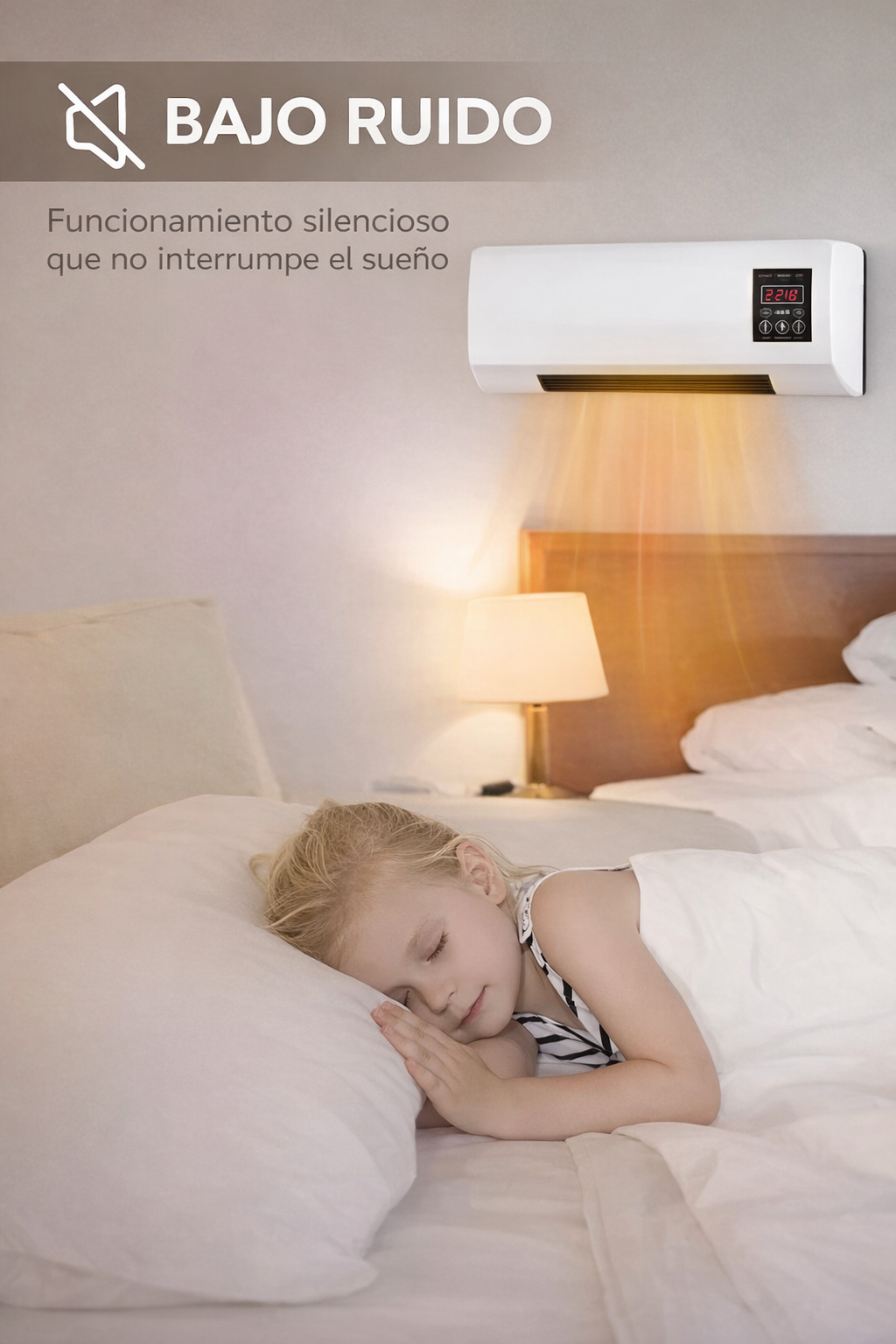 Aire de Pared 2 en 1 con Control Remoto (aire caliente y frío)