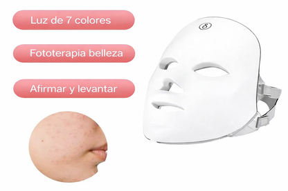 Máscara de Terapia de Luz LED 7 Colores